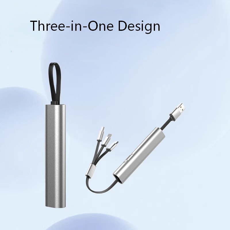 Zwijany kabel do ładowania USB 3 w 1