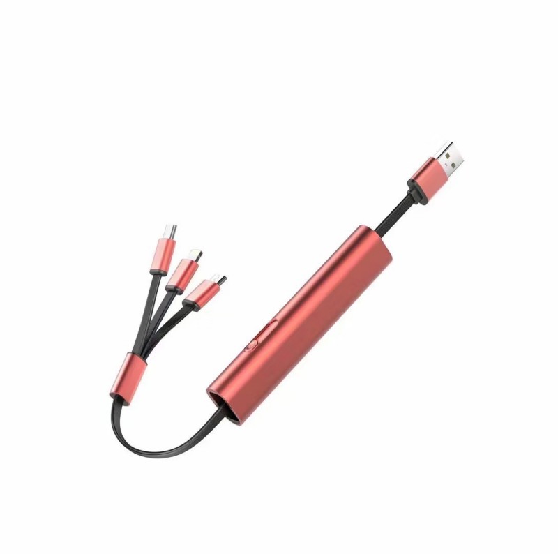 Zwijany kabel do ładowania USB 3 w 1