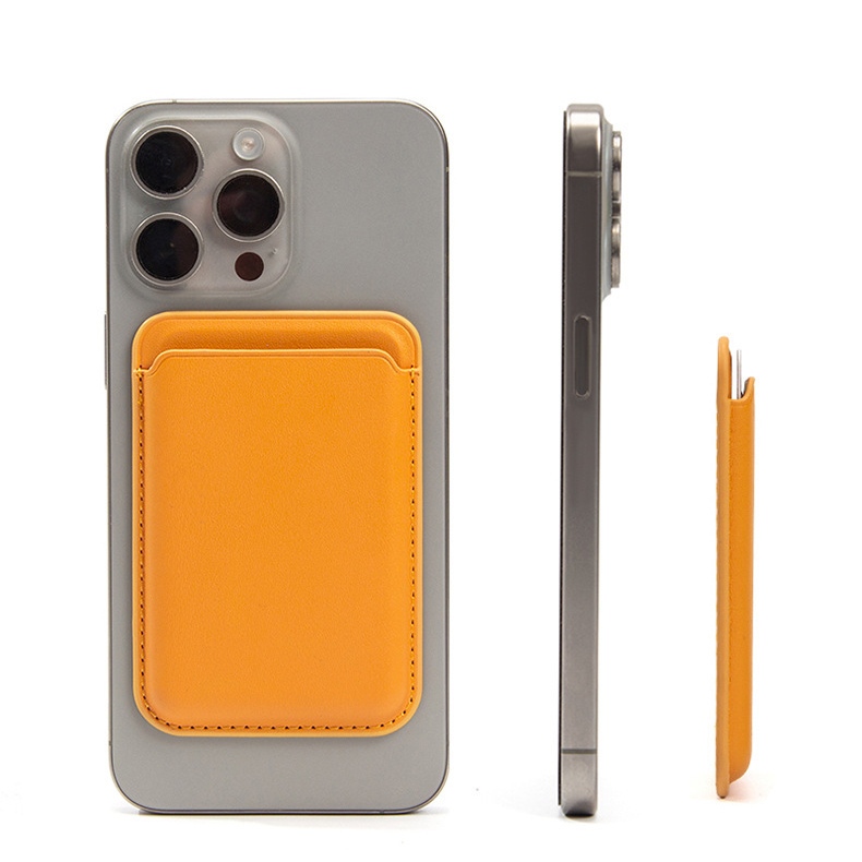 Magnetyczne etui na karty ze skóry PU kompatybilne z MagSafe