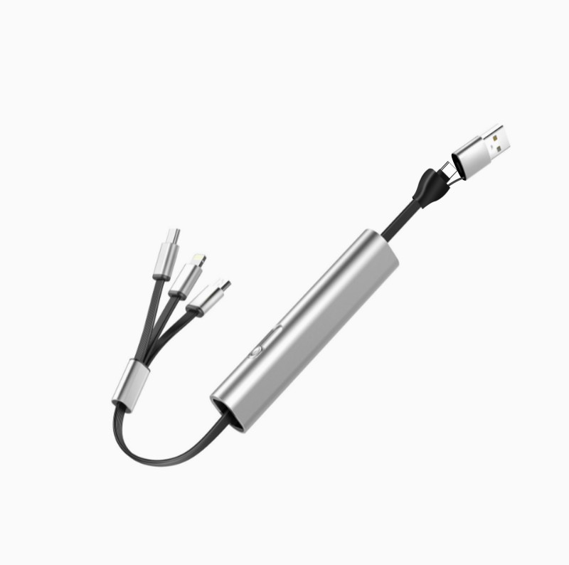 Zwijany kabel do ładowania USB 3 w 1