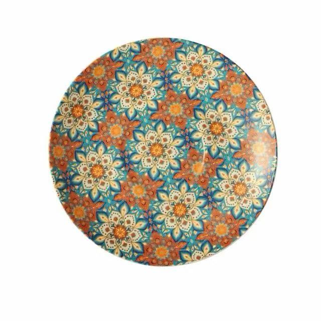 Kwiatowa Ceramiczna Filiżanka Kawy Ze Spodkiem