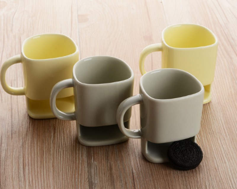 Ceramiczny kubek kieszonkowy z ciasteczkami Ceramiczny kubek kieszonkowy z ciasteczkami