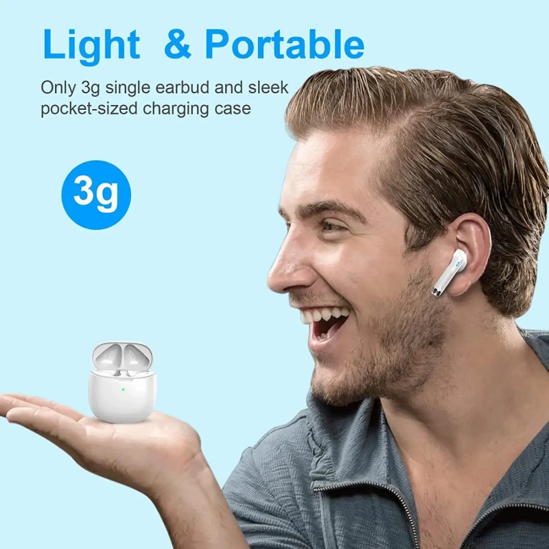 Bezprzewodowe słuchawki douszne Bluetooth 5.3, słuchawki HiFi z redukcją szumów