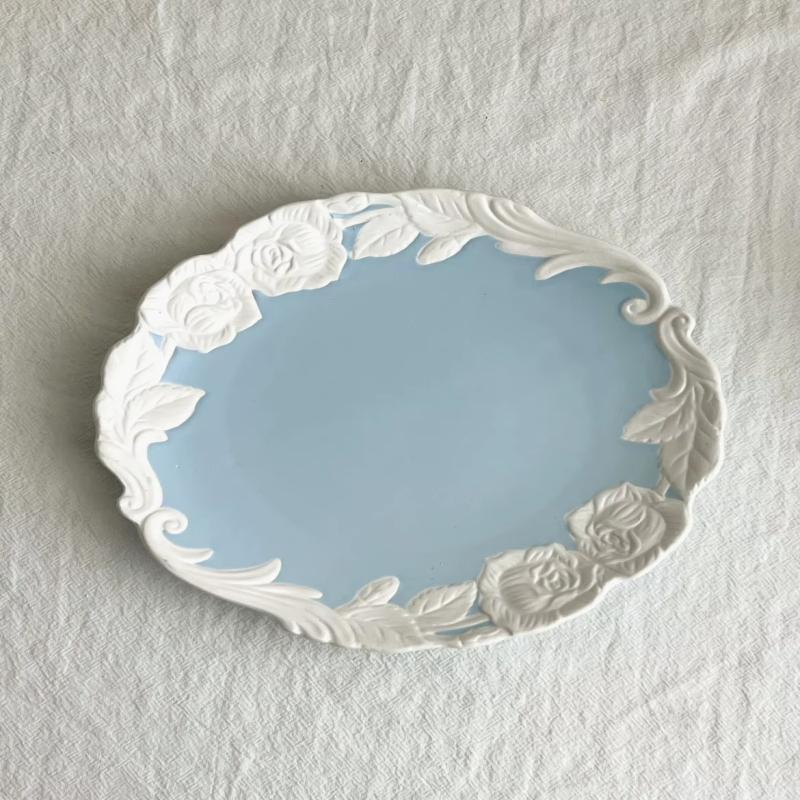 Retro tłoczony kubek ceramiczny w kształcie róży na prezent na imprezę