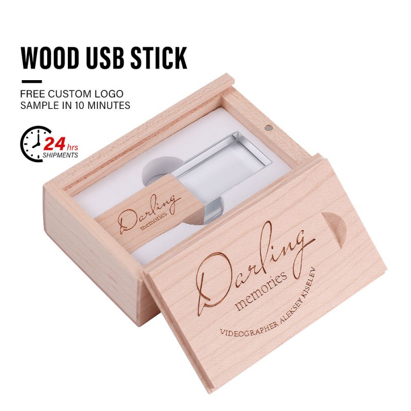 Niestandardowy dysk flash USB Crystal Wood