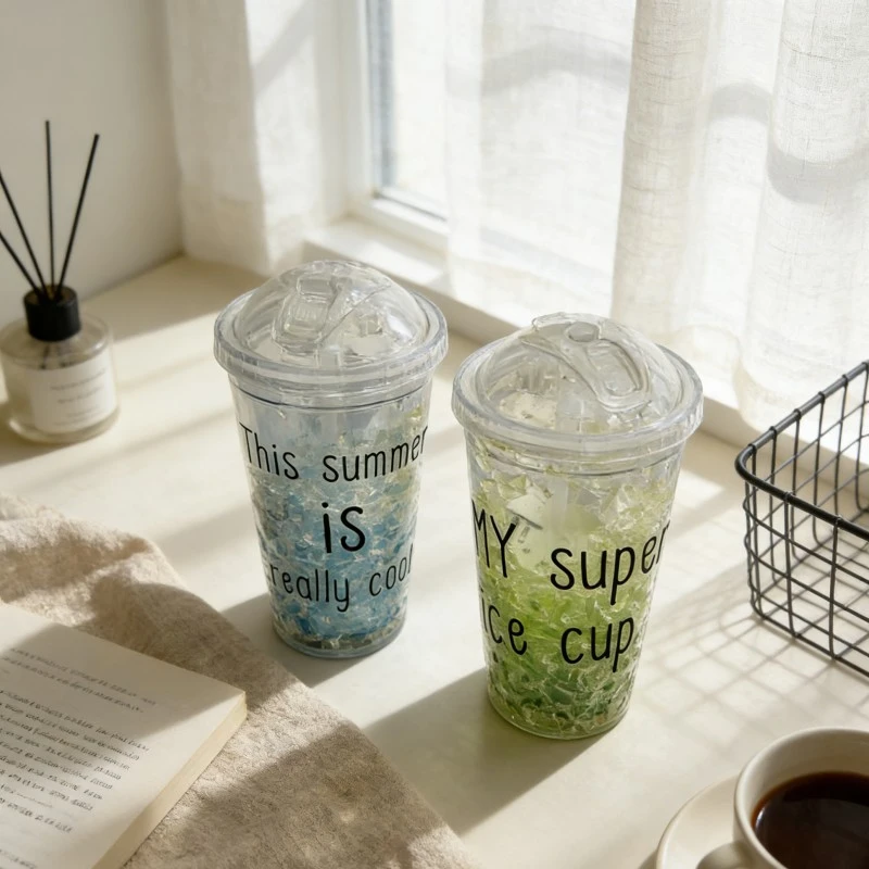 Fun Double Wall Cold Drink Plastic Cups Fun Double Wall Cold Drink Plastic Cups