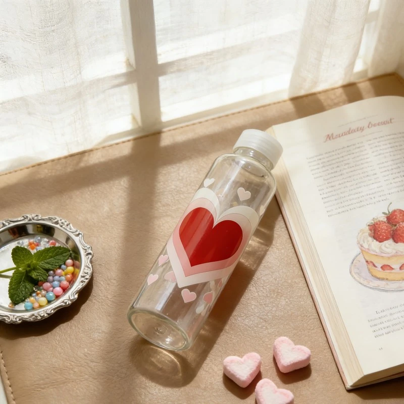 Heat Activated Cherry Blossom Glass Water Bottle Heat Activated Cherry Blossom Glass Water Bottle
