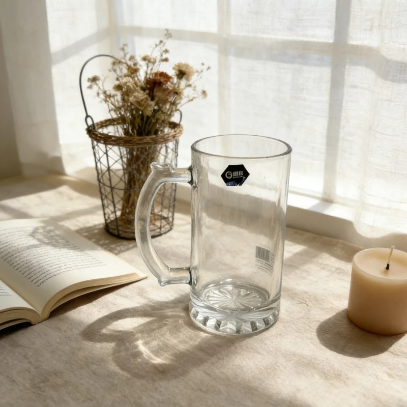Large Capacity Reinforced Glass Beer Mug