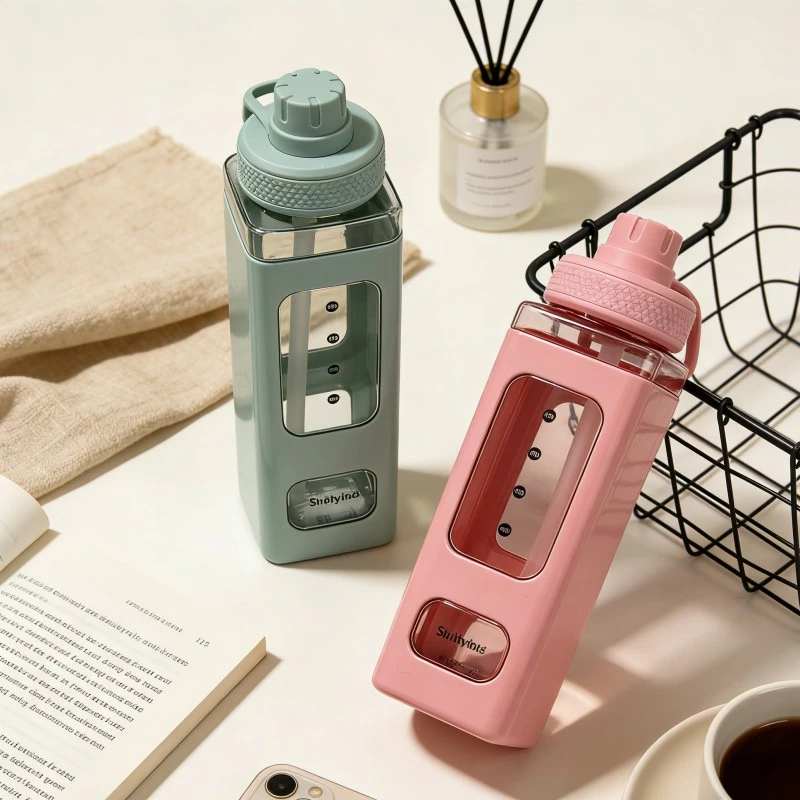 Large Capacity Square Plastic Water Bottle Large Capacity Square Plastic Water Bottle