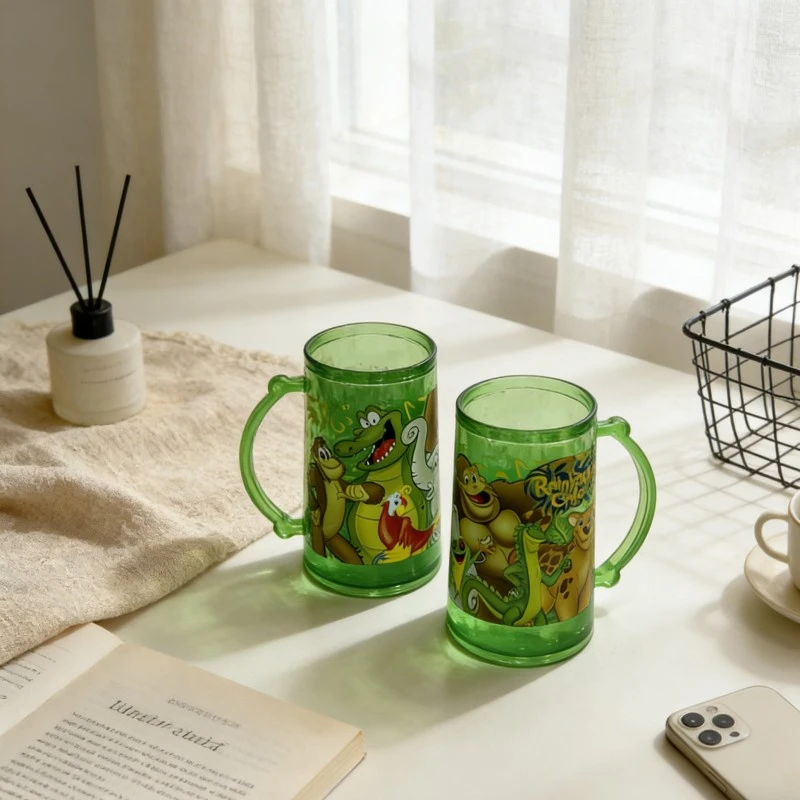 Rainforest Green Theme Double Layer Plastic Cup Rainforest Green Theme Double Layer Plastic Cup