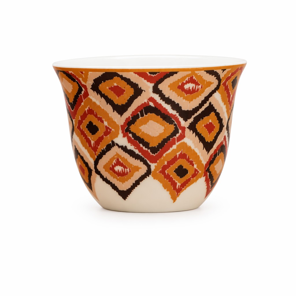 Boho geometryczny kubek ceramiczny 8-częściowy zestaw upominkowy do kawy i herbaty