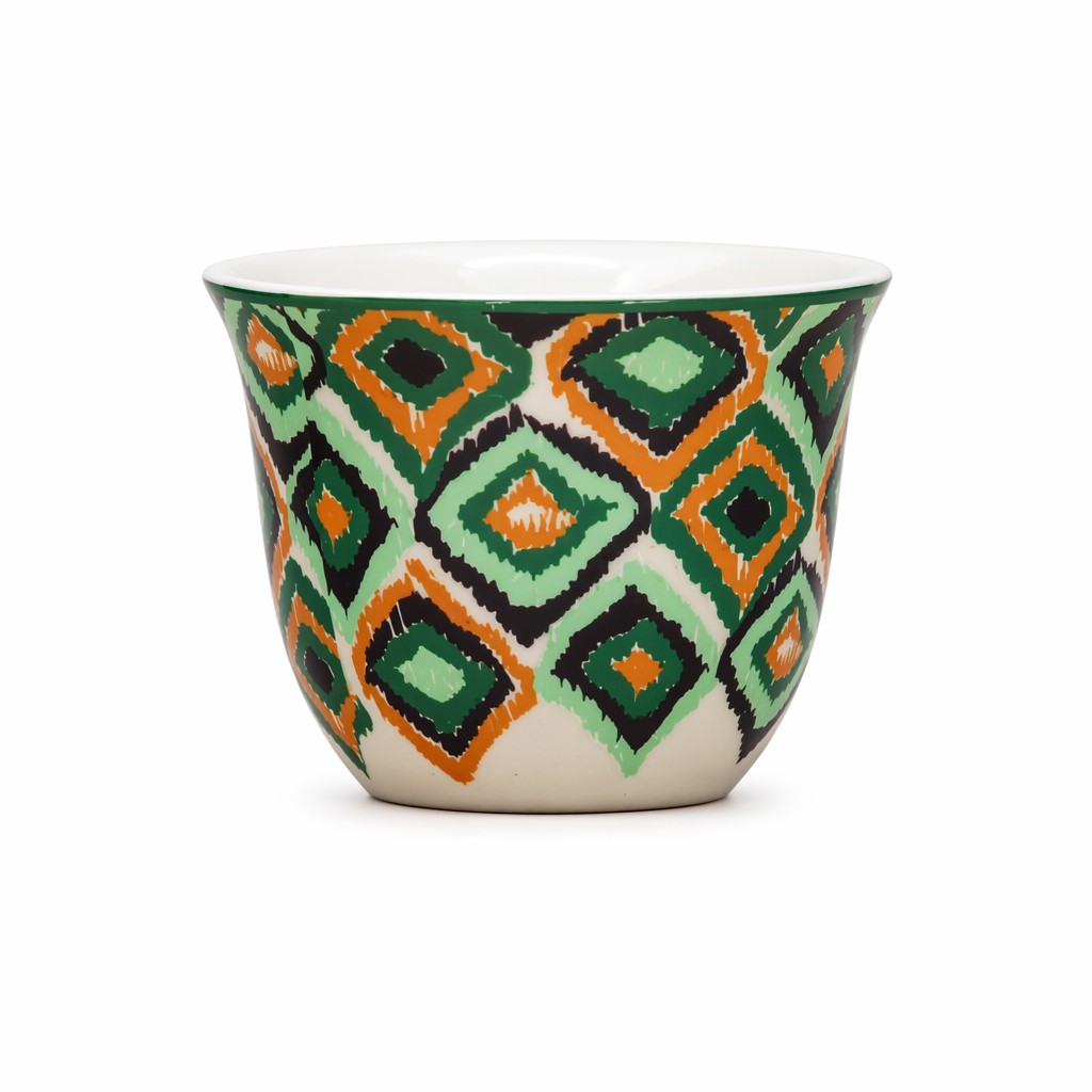 Boho geometryczny kubek ceramiczny 8-częściowy zestaw upominkowy do kawy i herbaty