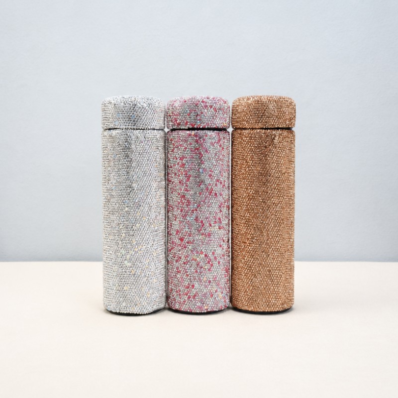 Bling Rhinestone Butelka próżniowa ze stali nierdzewnej