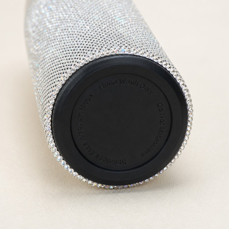 Bling Rhinestone Butelka próżniowa ze stali nierdzewnej