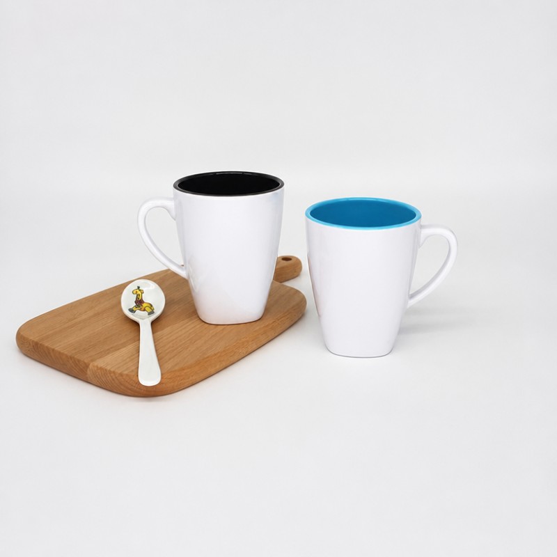 Ceramiczny kubek do kawy z dwukolorowym logo Ceramiczny kubek do kawy z dwukolorowym logo