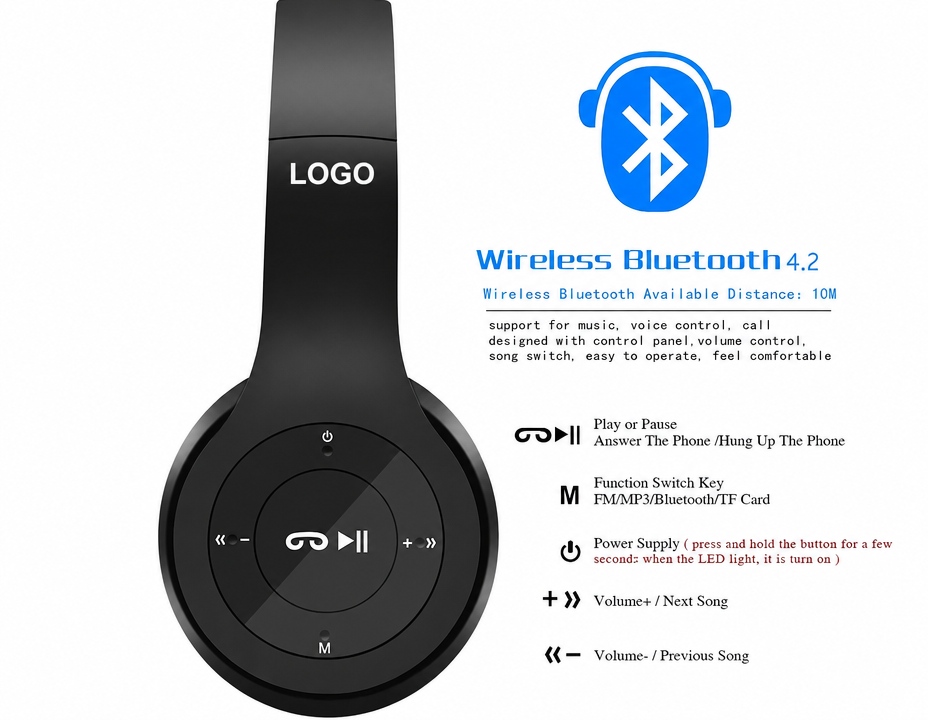 Bezprzewodowe słuchawki nauszne Bluetooth P47 Bezprzewodowe słuchawki nauszne Bluetooth P47